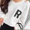 2022秋冬新款 美式 R 斜割破寬版：圖片 5