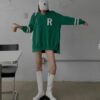 2022秋冬新款 美式 R 斜割破寬版：圖片 4